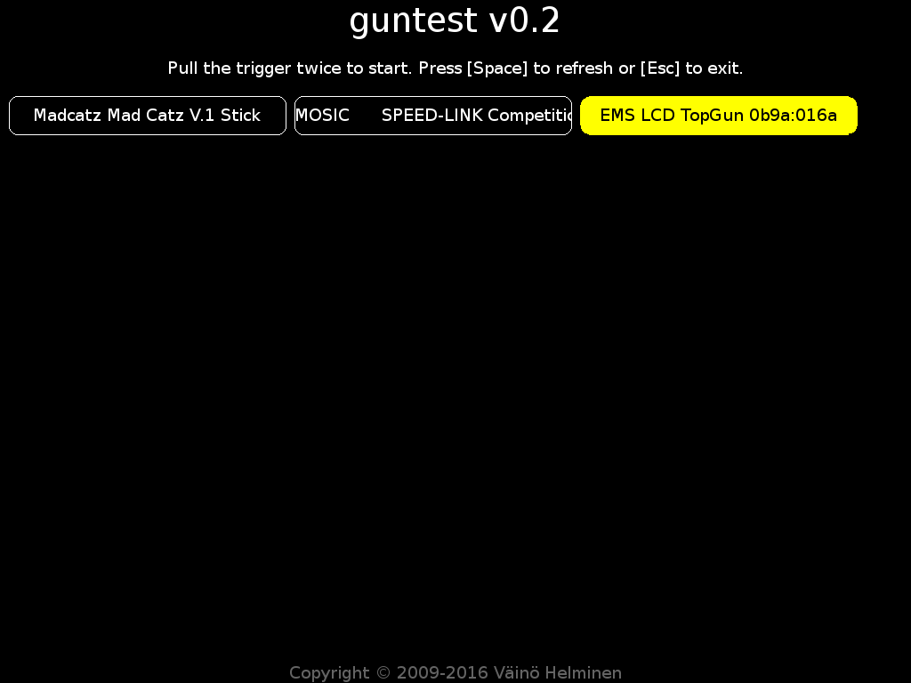 guntest joystick selector